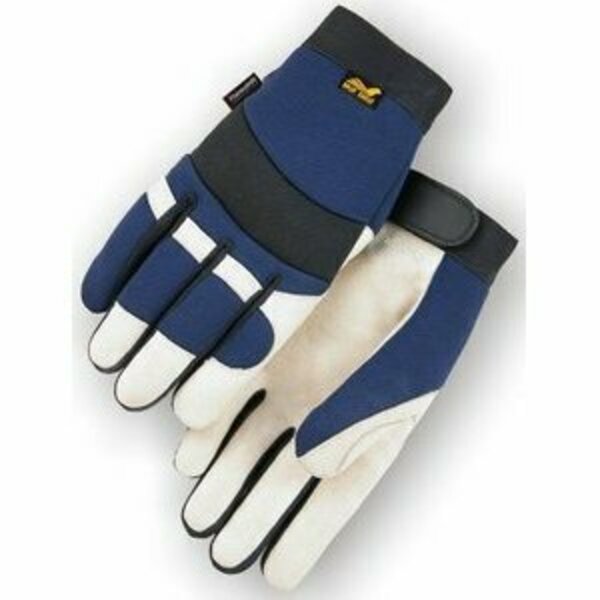 Majestic Glove 2152tw Med Pigskin Palm W/Blue Stretch Back Mech.Thin.Glove HV831134366